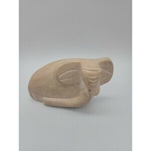 Elephant Vintage HAND CARVED STONE KENYA Figure Genuine Besmo Products